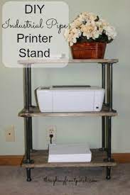 I finished the piece off with three coats. Diy Pipe And Wood Printer Stand Through My Front Porch