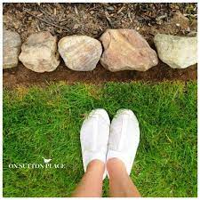 A gravel swath bordering the rock garden transitions safely into a patio or footpath, with flowing. How To Maintain A Garden Rock Border On Sutton Place