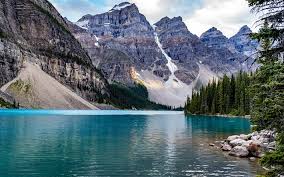 Download Wallpapers Glacier Lake Mountain Landscape Emerald Lake Rocky Mountains Forest Canada For Desktop Free Pictures For Desktop Free