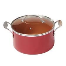 Red Copper 10 Pc Cookware Set As Seen On Tv Ceramic Cookware Set Cookware Set Red Copper Cookware