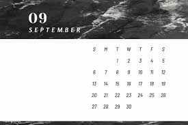 Black And White Calendar 2020 September Download Premium Vector Of Black And White September Calendar 2020 Vector Calendar 2020 September Calendar August Calendar