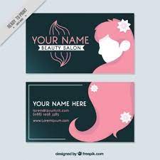 Modern white marble script blush pink brows beauty business card. Free Vector Beauty Salon Business Card