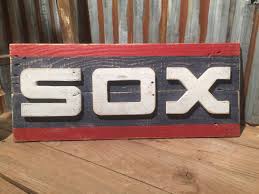 Sox Chicago White Sox Pallet Handpainted Pallet Sign Etsy Wood Signs Pallet Signs Man Cave Decor Diy