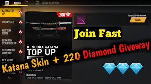 Top 15 free cup #5. Kendoka Katana Skin Giveway Free Fire Kendoka Katana Topup Event Free Fire