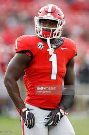 Georgia Bulldogs Running Back Sony Michel On The Field Prior To Kick Georgia Bulldogs Georgia Bulldogs Football Georgia Dawgs