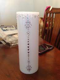 Making homemade candles is a fun and easy way to spend an afternoon. Diy Unity Candle Rhinestone Stickers Unity Candle Diy Diy Unity Candle Wedding Floating Candle Centerpieces Diy