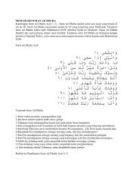 وَلَلْآخِرَةُ خَيْرٌ لَكَ مِنَ الْأُولَىٰ. Memahami Surat Ad Dhuha