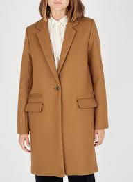 Comment bien porter le camel, avec quelles couleurs l'associer, découvrez nos conseils pour adopter la couleur camel, tendance forte cette saison Soldes Manteau Col Tailleur En Laine Camel Sessun Femme Place Des Tendances