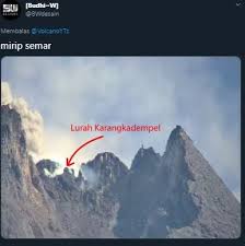 Gunung merapi yang berstatus siaga hari ini minggu 08 november 2020 setidaknya memuntahkan dua kali guguran yang. Ini Penampakan Gunung Merapi Saat Erupsi Netizen Mirip Semar Suara Jogja