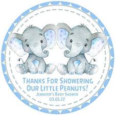 Print as many as you want! Amazon Com Twin Boys Elephant Baby Shower Stickers Or Favor Tags Handmade