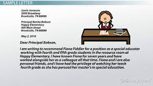 And it may not be clear whether they should ask. Letter Of Recommendation For A Special Education Teacher Sample Video Lesson Transcript Study Com