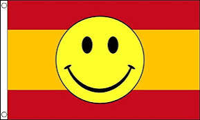 Spain Smiley Face Flag 5ft x 3ft : Amazon.co.uk: Garden