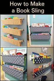How To Make A Book Sling Bookshelves Diy Book Sling Kids Book Storage