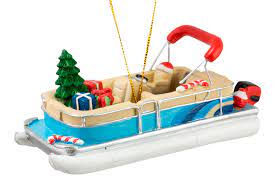 Pontoon Boat With Tree And Gifts Christmas Holiday Ornament Walmart Com Walmart Com