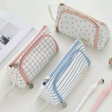 Lovely Pencil Case Kawaii Large Capacity School Student Pen Case Portable Pencil Bag Pencils Pouch Box Stat In 2020 Canvas Pencil Case Cute Pencil Case Cute Stationery