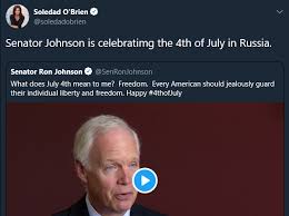 Ron johnson chirruped on twitter on independence day. Democurmudgeon Homeland Security S Ron Johnson In Russia On 4th Of July Can Trump Party Do Anything Now