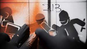 The Sound Of Stenciling Find Me On Facebook At Www Facebook Com Pahnlart The Making Of A Stencil Painting I Ha Stencil Graffiti Street Art Artists Stencils