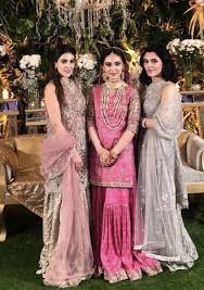 Nikkah Bride With Her Sisters Pakistani Bridal Couture Pakistani Wedding Dresses Indian Wedding Dress