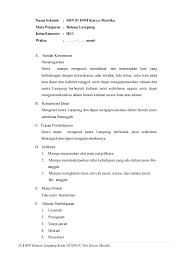 Rpp Bahasa Lampung Kls Iii Sd
