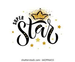 Vector Lettering Illustration Super Star Text Stock Vector Royalty Free 642996415
