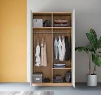 Linsy Wooden White Pine Childrens Small Kids Room Wardrobe ...