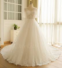 Hochzeitskleid brautkleid umstandskleid abendkleid braut standesamtkleid weiß. Prinzessin A Linie Brautkleid Grosse Grossen V Ausschnitt Transparent Tull Spitze Mit Schleppe