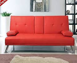 We all know futons to have a very long list of frame options, but usually the mattress is the same. Popamazing Modern Faux Leather 3 Seater Sofa Bed With Fold Down Table Cup Holder Sofa Beds Red No Descr Sofa Bed Living Room Leather Sofa Bed Luxury Sofa Bed
