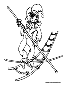 Dance is an art, as is the harmonization of colors on coloring illustrations. Acrobat Coloring Pages