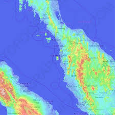 Timur laut, barat daya, seberang perai utara, seberang perai tengah and seberang perai selatan. Penang Island Topographic Map Elevation Relief