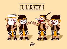 Punakawan hanya ada dalam kisah wayang ketika telah mengalami gubahan di tanah jawa. Punakawan In Cartoon Character Tokoh Sejarah Seni Kontemporer Inspirasi Desain Grafis