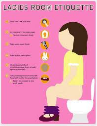 Women Room Etiquitte Bathroom Etiquette Etiquette Poster Dining Etiquette