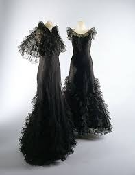 Chanel Evening Dress 1932 Shown Front And With Capelet Culture French Medium Silk Fashion Retro Fashion Vintage 30s Fashion
