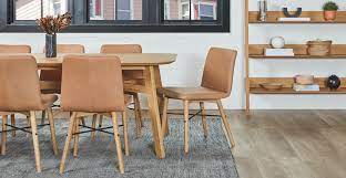 Dollhouse miniature kitchen chair white & light oak spindle back 1:12 scale miniaturecrush. Kissa Canyon Tan Light Oak Dining Chair Oak Dining Chairs Leather Kitchen Chairs Dining Chairs