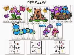 Our kindergarten games encourage children to count and recognize numbers, as well as, identify letters and sounds. Playful Puzzles Math And Literacy Practice With A Freebie Kindergarten Smarts Math Puzzles Kindergarten Literacy Practice Preschool Math