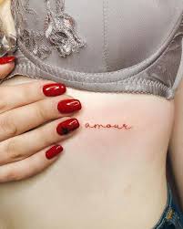 Amour Amor Red Ink Tattoos Red Tattoos Ink Tattoo