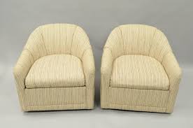 Shop over 7,100 top swivel chairs and earn cash back all in one place. Pair Selig Mid Century Modern Upholstered Barrel Back Swivel Club Lounge Chairs For Sale At 1stdibs