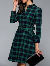 Green Plaid Dress Vestido Xadrez Modelo De Vestido Xadrez Vestidos Bonitos