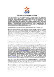 Senior vp / vp, discretionary portfolio manager, private bank. Under The Euro Medium Term Note Programme Finance Edf