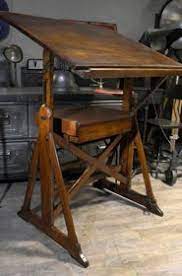 renaud jaylac brocantes antiquites industrielles meuble de metier d atelier table a dessin en bois table a dessin meubles industriels