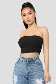 Not A Chance Tube Top Black Tube Top Outfits Black Tube Tops Strapless Top Outfit