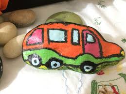 Tas Boyama Araba Akrilik Taslar Akrilikler Araba