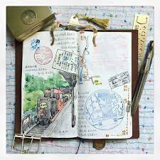 arashiyama 嵐山 トロッコ嵐山 絵日記 繪日記 watercolor 手帐 手帳 illustrate illustration techo travelersnotebook trave art journal illustrated map travelers notebook