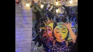 Sun and Moon Tapestry Burning Sun Tapestry Black Colorful Wall Tapestries  Moon and Stars Tapestry Psychedelic Mandala Tapestry Wall Hanging for Room  (59.1 × 82.7 inches) : Amazon.ca: Home