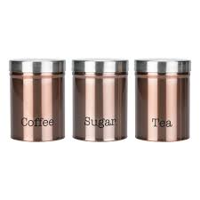 Glittering diamonds sing from their bead settings while milgrain edges, sweeping scrolls, and a dainty 14k gold accent complete the beautifully rendered heart motif. Set Of Three Canisters
