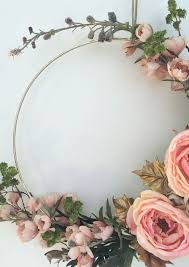 Diy Gold Hoop Fall Wreath Kranze Diy Gold Diy Herbstkranz