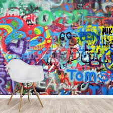 Free for commercial use no attribution required high quality images. Wall Sprayed With Graffiti Wallpaper Wallsauce Us Graffiti Wallpaper Graffiti Room Graffiti Wall