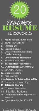 action words teachers resume
