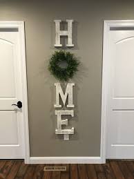 Home Letters And Wreath From Hobby Lobby Farmhouse Decor Living Room Farm House Living Room Trendy Living Rooms