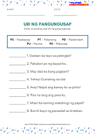 kayarian ng pang uri worksheets grade 5