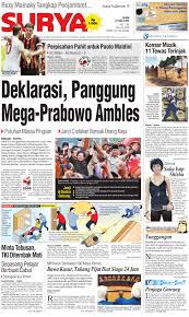 Titik penyekatan tersebut disampaikan gubernur jatim khofifah indar parawansa melalui akun instagram pribadinya, @khofifah.ip, pada senin (5/7/2021) pagi. Surya Edisi Cetak 25 Mei 2009 By Harian Surya Issuu
